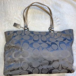 Grey Coach Tote Shoulder Bag